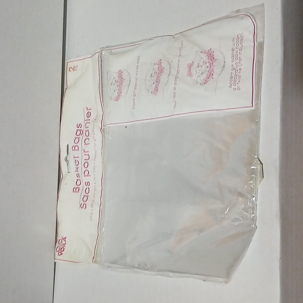 Voila Clear Basket Bags 2Pcs  NWT